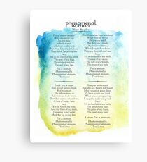 Phenomenal Woman - Maya Angelou Canvas Print