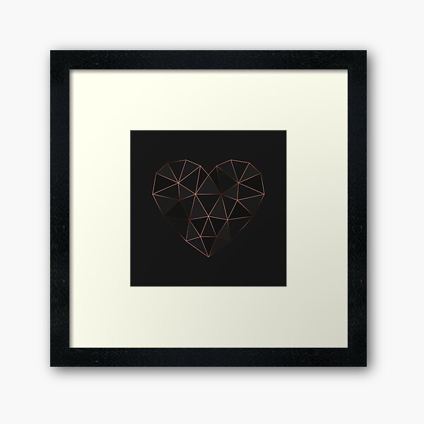 Kintsugi - Gold Rose Framed Art Print