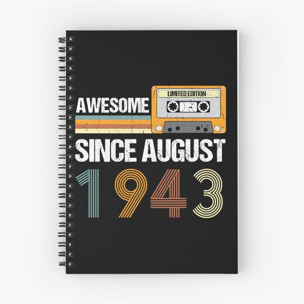 Item preview, Awesome Since August 1943 | Made In 1943 | August Birthday Quotes designed and sold by AMINE  ★★★★★.