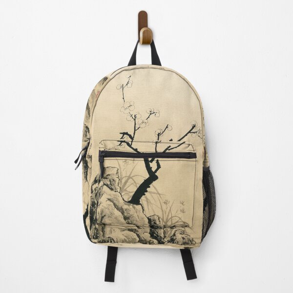 Item preview, Plum Blossom With Stone And Iris - Ink designed and sold by Birgit Moldenhauer.