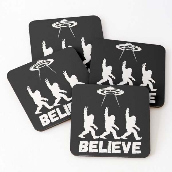 Item preview, Believe Bigfoot UFO Alien Funny designed and sold by JoshBulky.