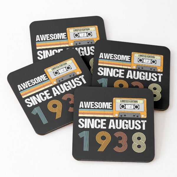 Item preview, Awesome Since August 1938 | Made In 1938 | August Birthday Quotes designed and sold by AMINE  ★★★★★.
