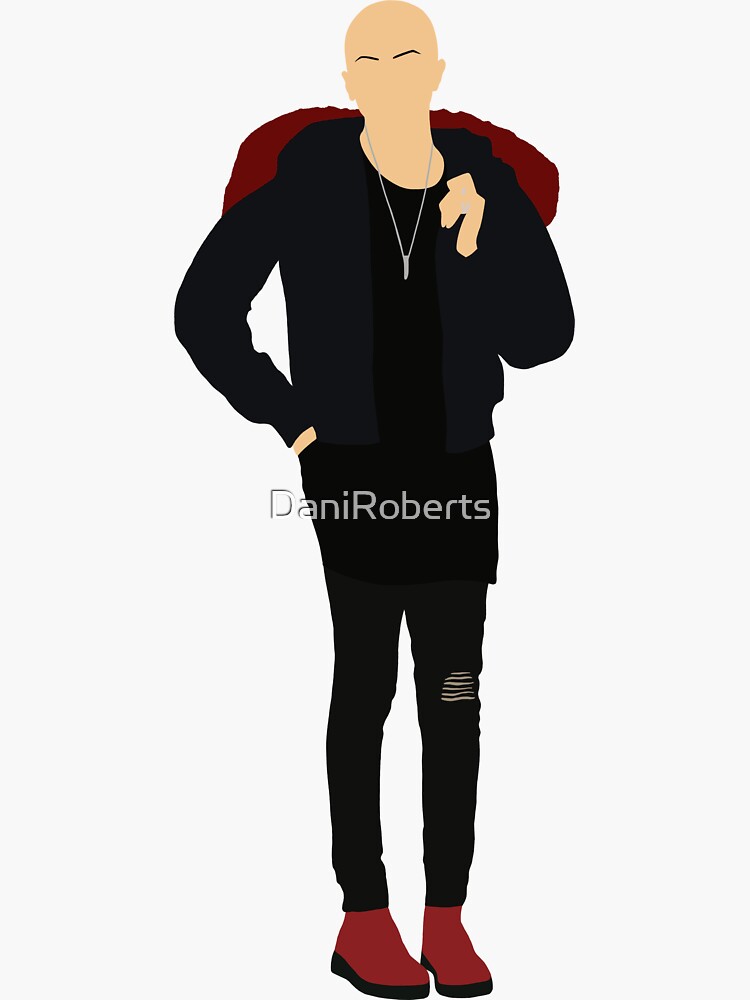 "Mitch Vector Red" Sticker by DaniRoberts Redbubble