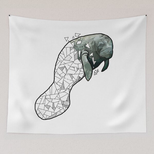 Item preview, Geometric Manatee designed and sold by lilbubbles.