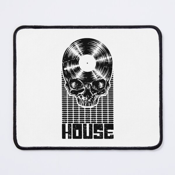 Item preview, House Music DJ Vinyl Record Music Lover Equalizer Skull LP designed and sold by GrandeDuc.