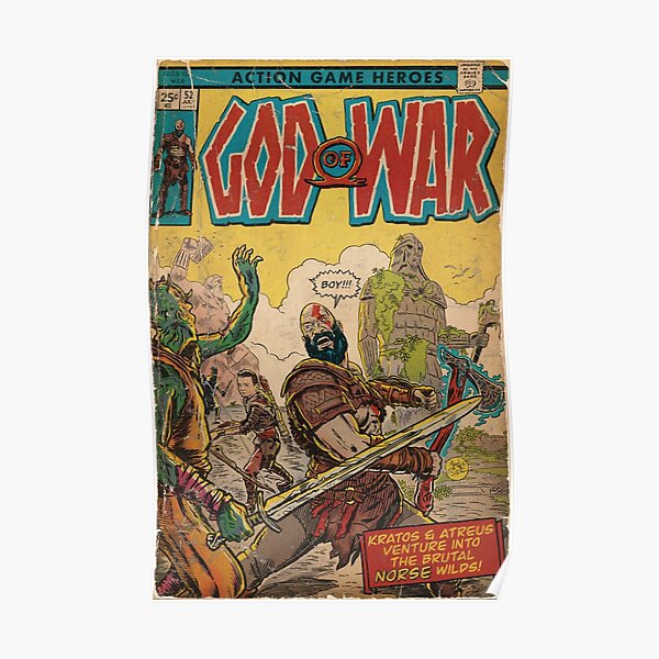 Couverture de bande dessinée God of War fan art Poster