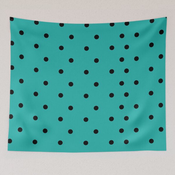 Item preview, Simple Light Sea Green and Black Dots designed and sold by AlinaSCorner.
