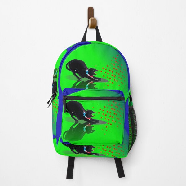 Item preview, Black Hissing Cat - Green designed and sold by EdwinShiney.