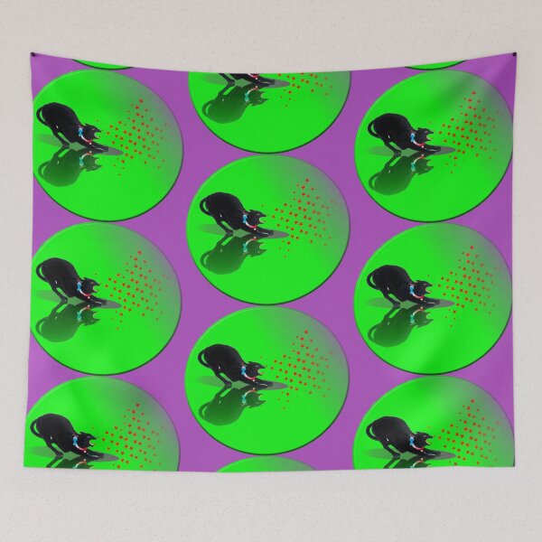 Item preview, Black Hissing Cat - Green designed and sold by EdwinShiney.