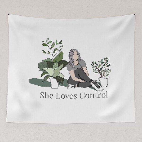 Item preview, She Loves Control Book Cover Illustration designed and sold by Chalk By Caecus | Cecilia Bell.