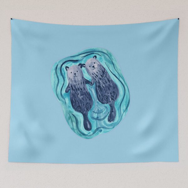 Item preview, Significant Otters swiming designed and sold by fatydesignspace.