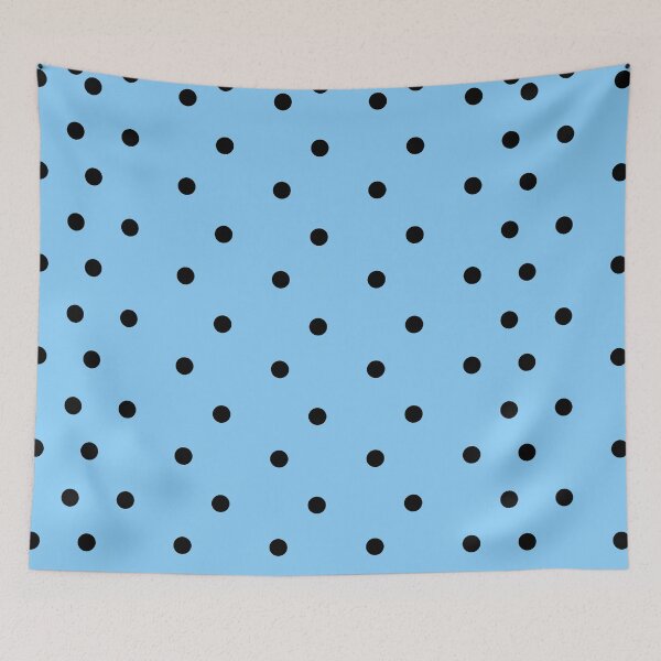 Item preview, Simple Light Sky Blue and Black Dots designed and sold by AlinaSCorner.