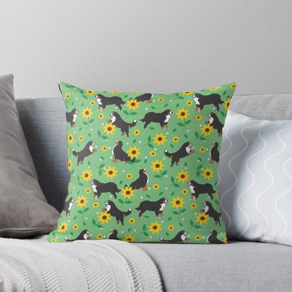 Item preview, Bernese Mountain Dog Sunflowers designed and sold by Lulupainting.