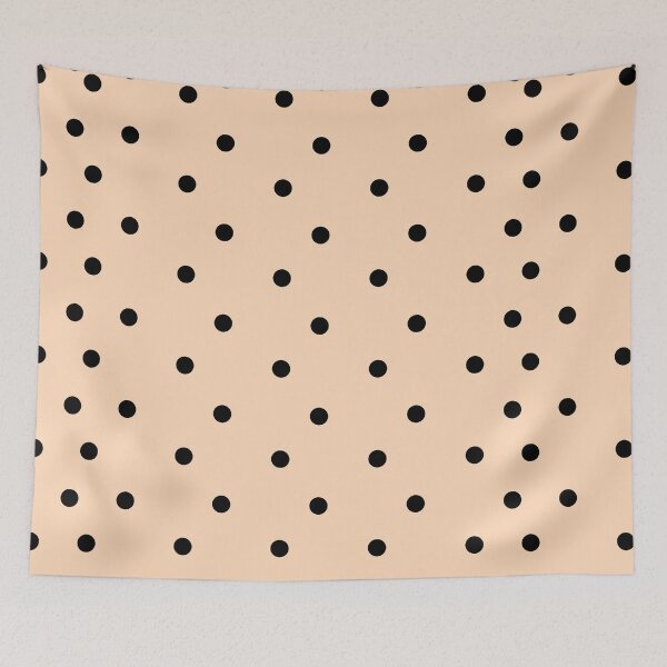 Item preview, Simple Peachpuff and Black Dots designed and sold by AlinaSCorner.