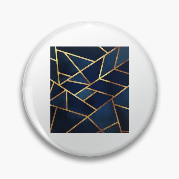 Item preview, Navy Gold Stone Geometric PillowNavy Gold Stone Geometric designed and sold by WhiteHusdon.