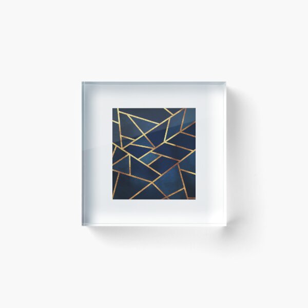 Item preview, Navy Gold Stone Geometric PillowNavy Gold Stone Geometric designed and sold by WhiteHusdon.