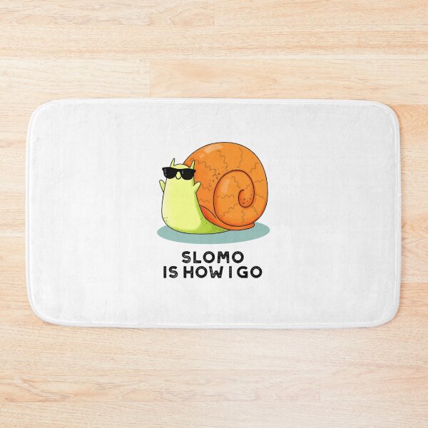 Item preview, Slomo Is How I Go Funny Snail Puns  designed and sold by punnybone.