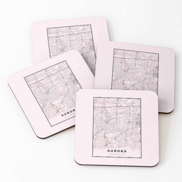 Item preview, Pastel Pink Minimalist Aurora Map designed and sold by Tamas Das.