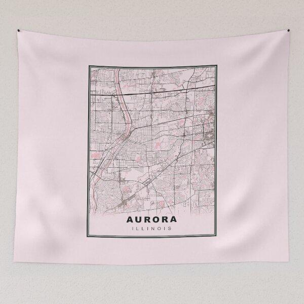 Item preview, Pastel Pink Minimalist Aurora Map designed and sold by Tamas Das.