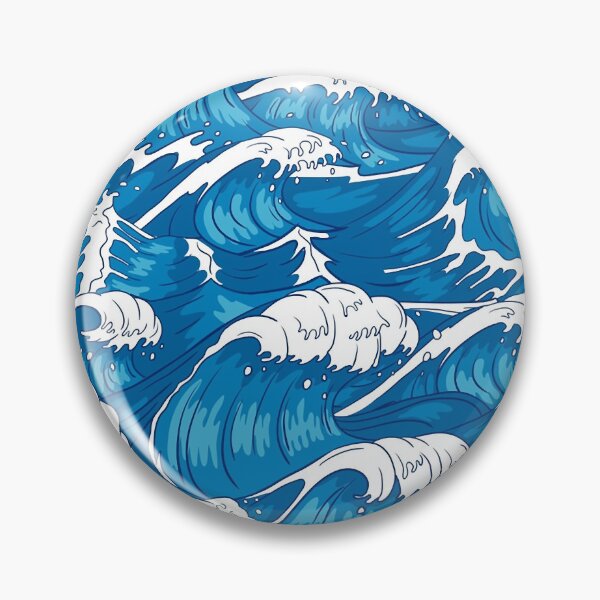 Item preview, Raging sea water illustration, Swimming, Ocean, Adventure, Surfing designed and sold by KimmieBap.