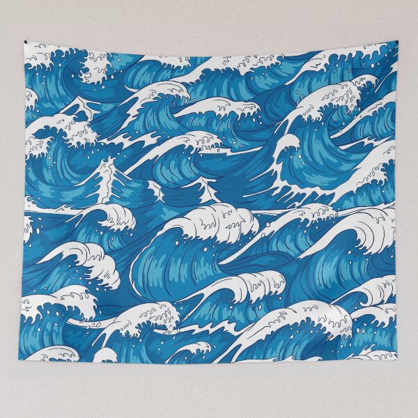 Item preview, Raging sea water illustration, Swimming, Ocean, Adventure, Surfing designed and sold by KimmieBap.