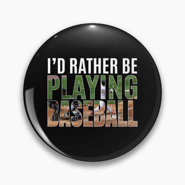 Item preview, I'd Rather Be Playing Baseball Lovers Gift Print Sticker designed and sold by dianemiriami6.