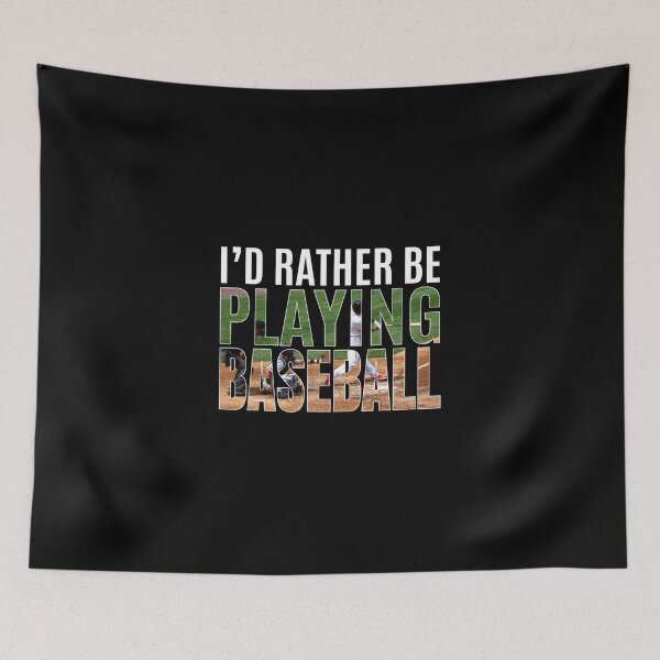 Item preview, I'd Rather Be Playing Baseball Lovers Gift Print Sticker designed and sold by dianemiriami6.