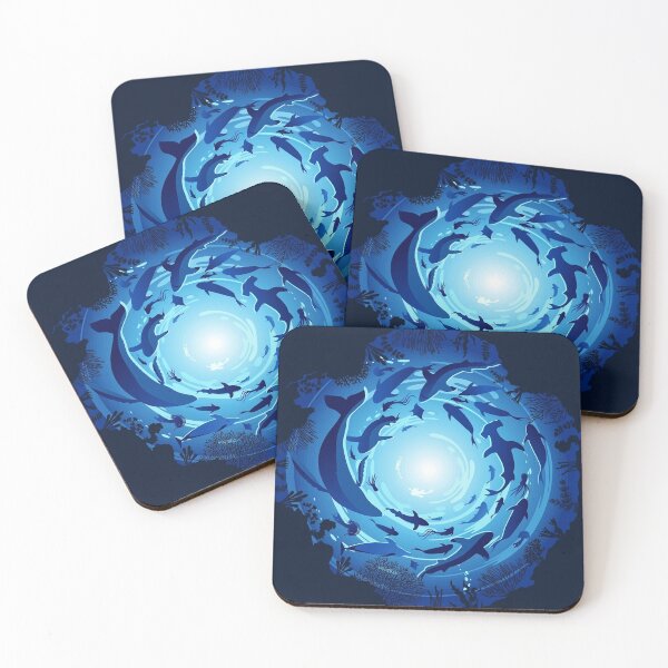 Item preview, Underwater landscape, Abstract, Ocean, Sharks, Whale, Turtle designed and sold by KimmieBap.