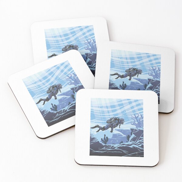 Item preview, Diver underwater, Ocean, Swimming, Scuba diving, Marine life designed and sold by KimmieBap.