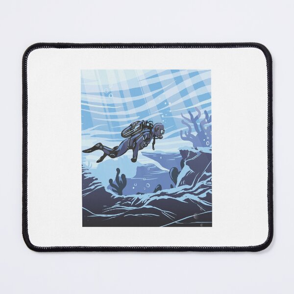 Item preview, Diver underwater, Ocean, Swimming, Scuba diving, Marine life designed and sold by KimmieBap.