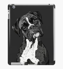 Schwarz-Weiß-Boxer-Kunst iPad-Hülle & Klebefolie