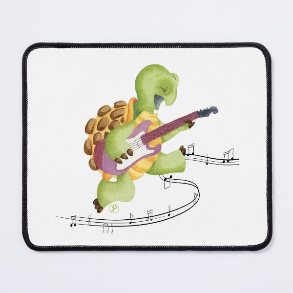 Item preview, turtle playing guitar designed and sold by Iris Créa.
