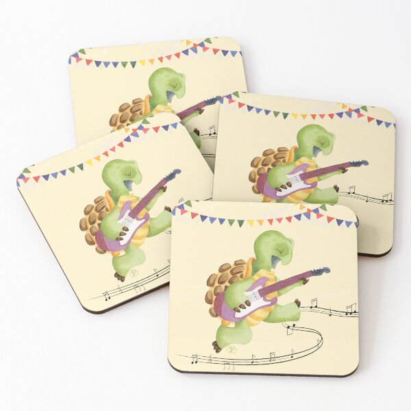 Item preview, turtle playing guitar designed and sold by Iris Créa.