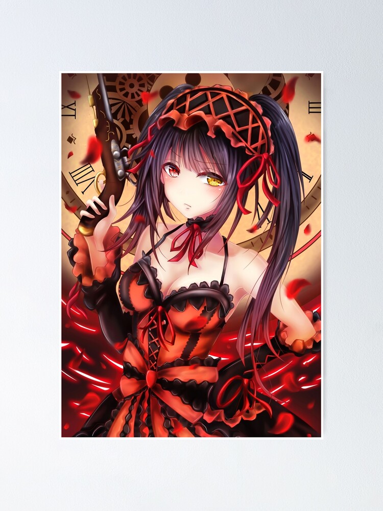  Tina Art Date a live Tokisaki Kurumi Anime Funny Large Framed  Poster with hooks 24x36 INCH: Posters & Prints