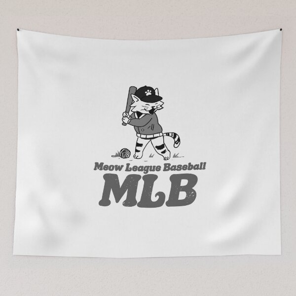 Item preview, Meow League Basseball (MLB) cat playing Baseball, sport designed and sold by KokoBlacsquare.