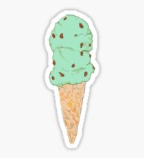 Mint Chocolate Chip Ice Cream Cone Sticker