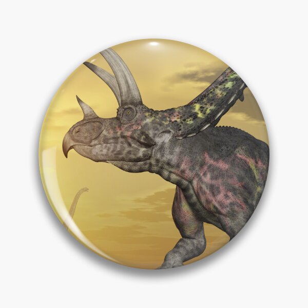 Item preview, Dinosaur Pentaceratops in a landscape at sunset designed and sold by MIRO3D.