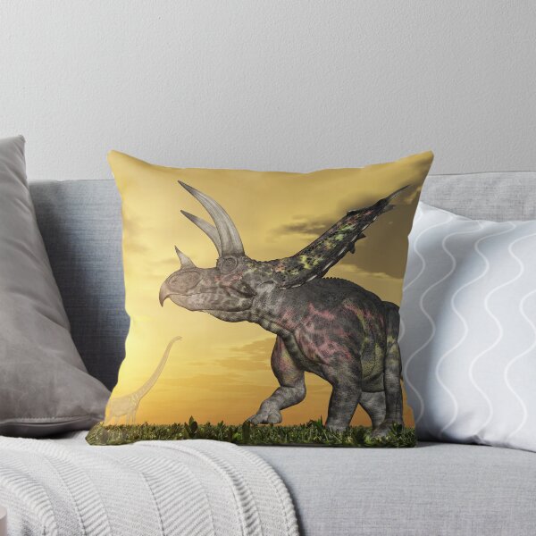 Item preview, Dinosaur Pentaceratops in a landscape at sunset designed and sold by MIRO3D.