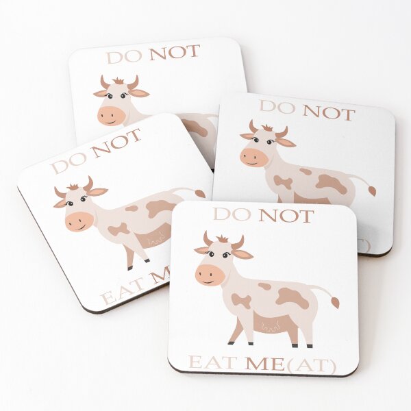 Item preview, 'Do not eat me(at)' Cute cow for vegans and vegetarians designed and sold by melissamaduka.