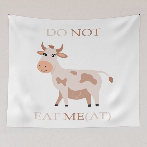 Item preview, 'Do not eat me(at)' Cute cow for vegans and vegetarians designed and sold by melissamaduka.