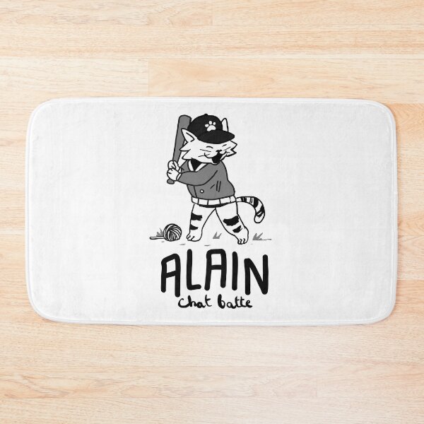 Aperçu de l'œuvre ALAIN CHAT BATTE , ALAIN CHABAT Meow Cat jouant au baseball, sport créée et vendue par KokoBlacsquare.