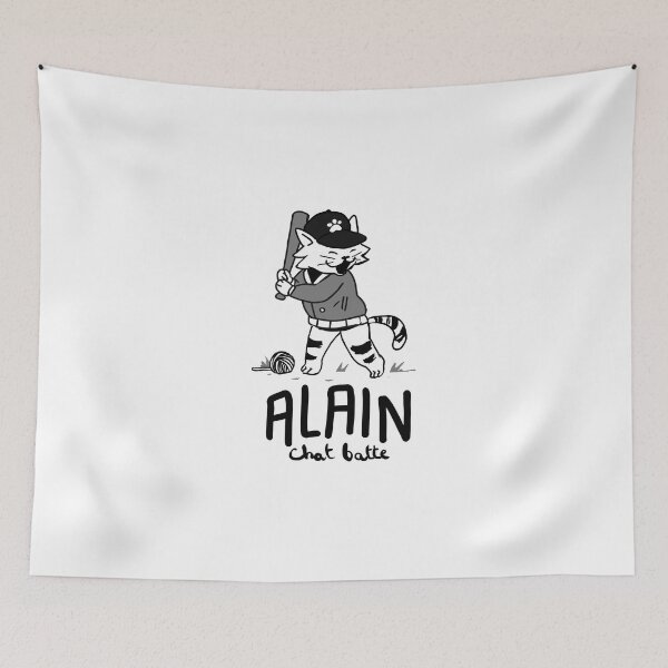 Item preview, ALAIN CHAT BATTE , ALAIN CHABAT Meow Cat playing Baseball, sport designed and sold by KokoBlacsquare.