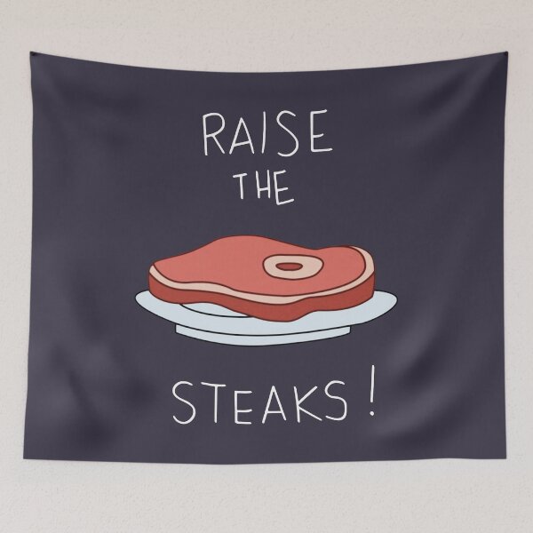 Item preview, Raise The Steaks Regular Show Slim Fit T For Man For Women Handmade T For Boys Custom T s designed and sold by bonderclkapfers.