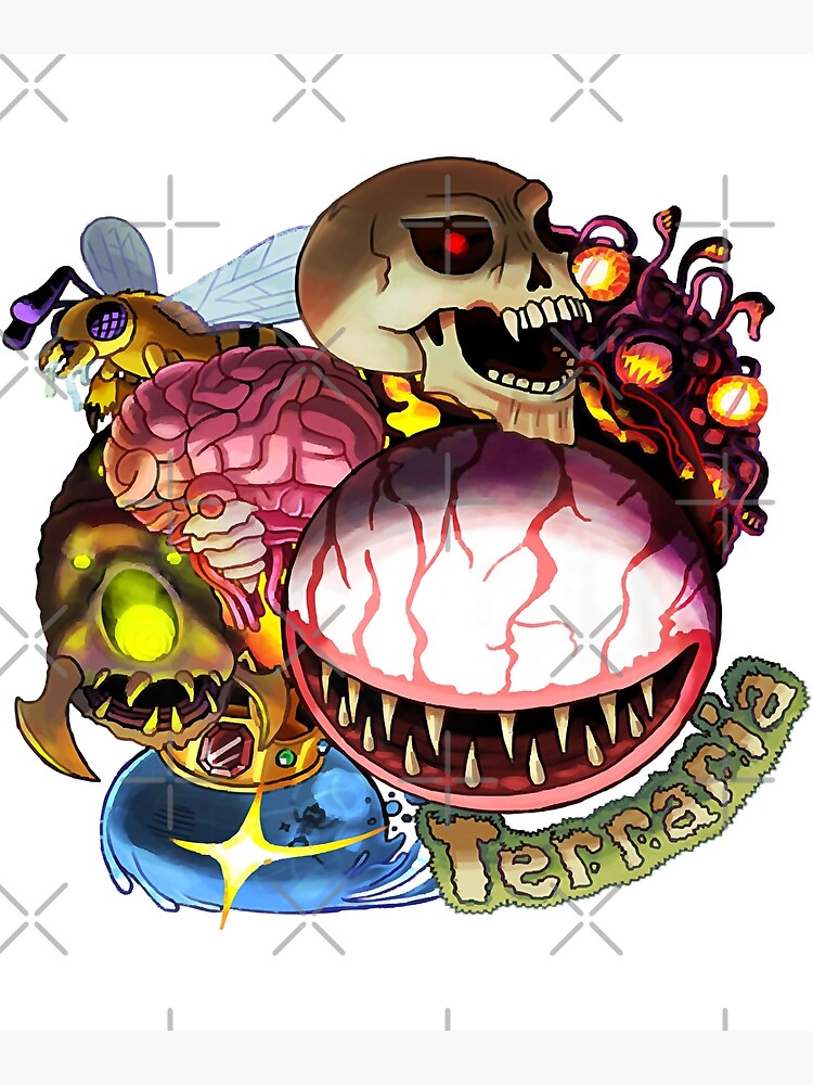  Terraria - Boss Rush: Hardmode Edition Raglan Baseball Tee :  Clothing, Shoes & Jewelry