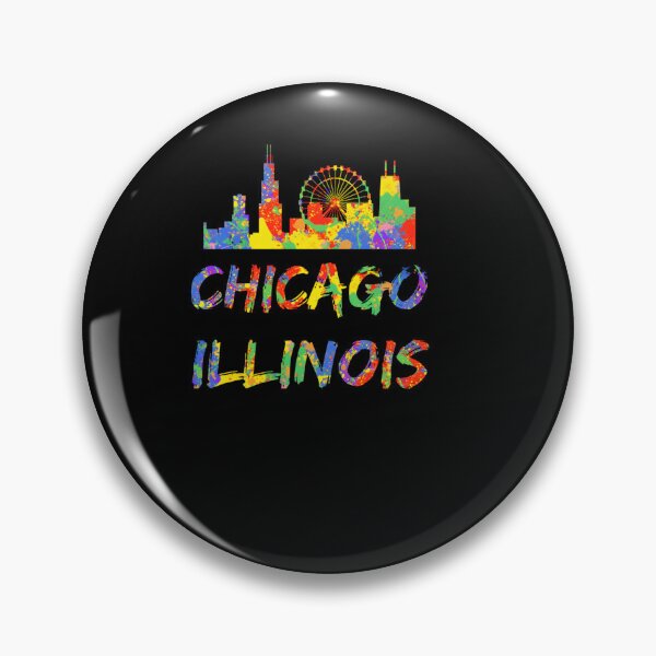 Artikelvorschau, SKYLINE-GRAFIK VON CHICAGO ILLINOIS BUNTE SKYLINE VON CHICAGO entworfen und verkauft von sobriowslen.