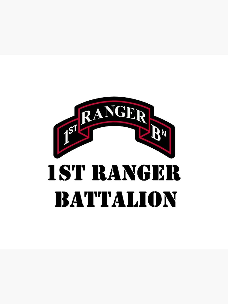 Disover Army 1st Ranger Battalion Full Color Veteran Shower Curtain