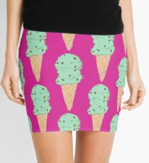 Mint Chocolate Chip Ice Cream Cone Mini Skirt