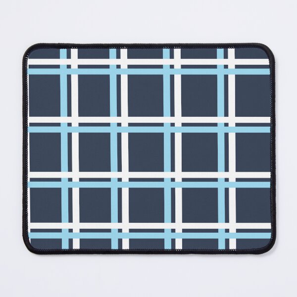 Item preview, Navy Blue White Checkered Pattern designed and sold by Nisha Prabhu.