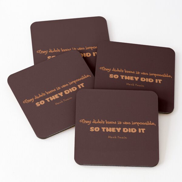 Item preview, Mark Twain quote, proverb, impossible, they did it designed and sold by MarionOphelie.
