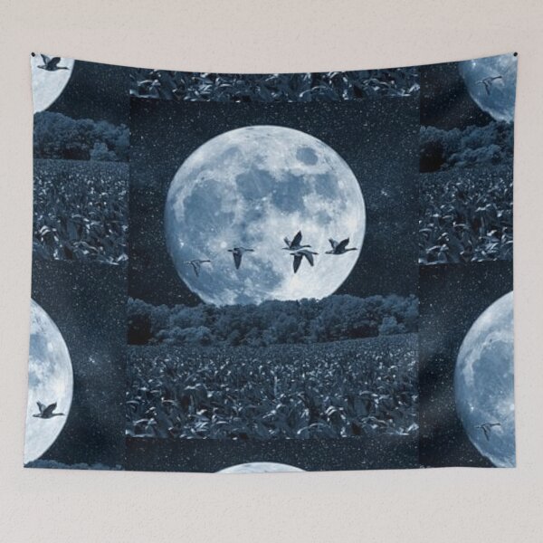 Item preview, COOL MOON BIRDS FIELD ART. designed and sold by BEAUTY ⭐⭐⭐⭐⭐.